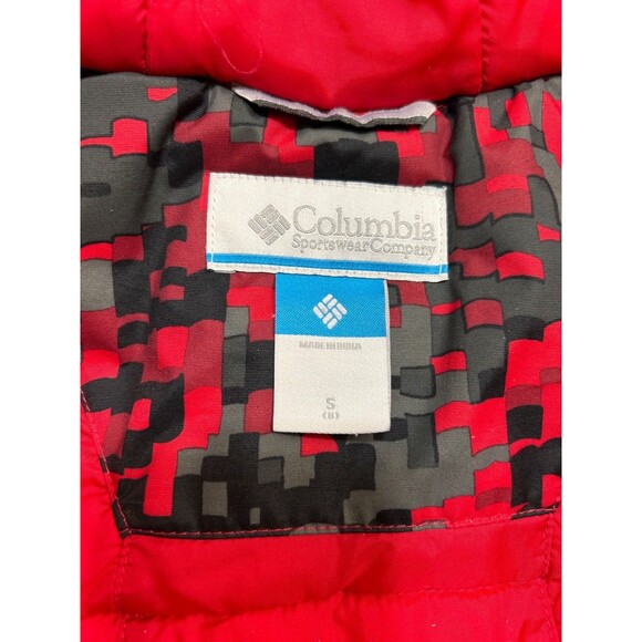 Columbia Lightning Lift Kids' Jacket Boys size Small 8 Red Minecraft Black - Picture 6 of 11